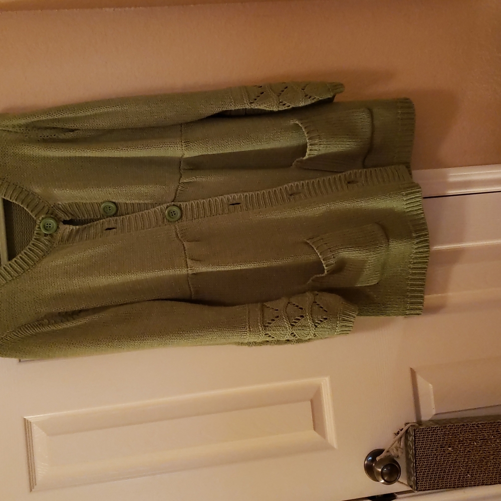 Sweater by Avenue. Green, size 18/20. Peplum from